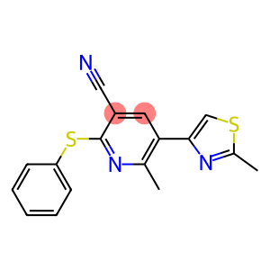 6-methyl-5-(2-methyl-1,3-thiazol-4-yl)-2-(phenylthio)nicotinonitrile