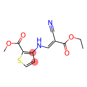 methyl 3-[(2-cyano-3-ethoxy-3-oxoprop-1-enyl)amino]thiophene-2-carboxylate