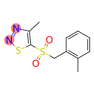 2-methylbenzyl 4-methyl-1,2,3-thiadiazol-5-yl sulfone