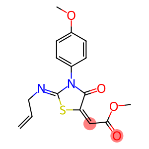 METHYL (2Z)-[(2Z)-2-(ALLYLIMINO)-3-(4-METHOXYPHENYL)-4-OXO-1,3-THIAZOLIDIN-5-YLIDENE]ACETATE