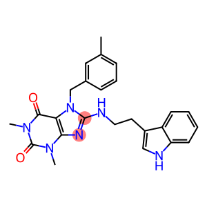 7-(3-METHYLBENZYL)-8-{[2-(1H-INDOL-3-YL)ETHYL]AMINO}-1,3-DIMETHYL-3,7-DIHYDRO-1H-PURINE-2,6-DIONE