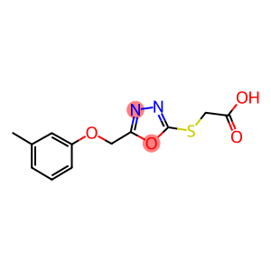 ((5-[(3-METHYLPHENOXY)METHYL]-1,3,4-OXADIAZOL-2-YL) SULFANYL) ACETIC ACID