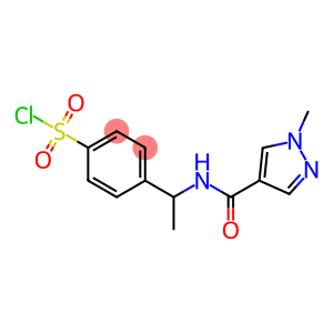 4-{1-[(1-methyl-1H-pyrazol-4-yl)formamido]ethyl}benzene-1-sulfonyl chloride