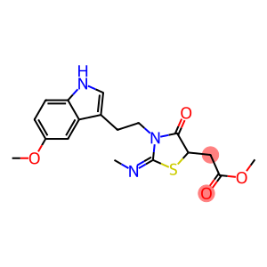 METHYL [(2E)-3-[2-(5-METHOXY-1H-INDOL-3-YL)ETHYL]-2-(METHYLIMINO)-4-OXO-1,3-THIAZOLIDIN-5-YL]ACETATE