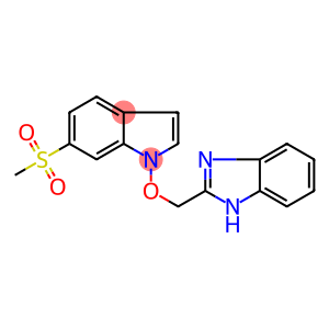 2-[[[6-(METHYLSULPHONYL)INDOL-1-YL]OXY]METHYL]BENZIMIDAZOLE