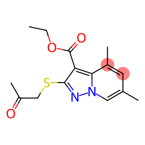 2-[[(Methylcarbonyl)methyl]thio]-4,6-dimethylpyrazolo[1,5-a]pyridine-3-carboxylic acid ethyl ester