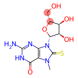 2-Amino-7,8-dihydro-7-methyl-8-thioxo-9-(β-D-ribofuranosyl)-9H-purin-6(1H)-one