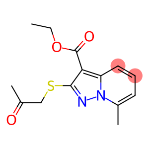 2-[[(Methylcarbonyl)methyl]thio]-7-methylpyrazolo[1,5-a]pyridine-3-carboxylic acid ethyl ester