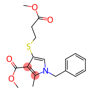 2-Methyl-4-[[2-(methoxycarbonyl)ethyl]thio]-1-benzyl-1H-pyrrole-3-carboxylic acid methyl ester