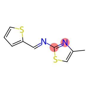 4-Methyl-2-[(2-thienylmethylene)amino]thiazole