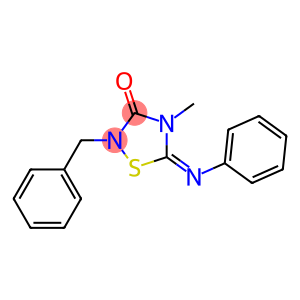 4-Methyl-2-benzyl-5-(phenylimino)-4,5-dihydro-1,2,4-thiadiazol-3(2H)-one