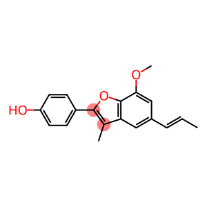 3-Methyl-5-(1-propenyl)-2-(4-hydroxyphenyl)-7-methoxybenzofuran