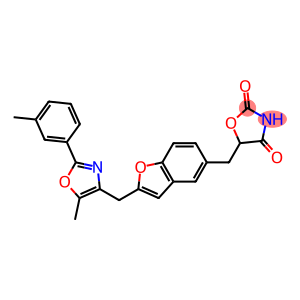 5-[[2-[[5-Methyl-2-(3-methylphenyl)-4-oxazolyl]methyl]benzofuran-5-yl]methyl]oxazolidine-2,4-dione