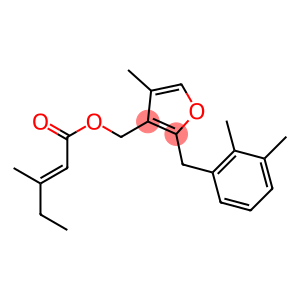 4-Methyl-2-(2,3-dimethylbenzyl)-3-[[[(E)-3-methyl-2-pentenoyl]oxy]methyl]furan