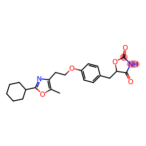 5-[4-[2-[5-Methyl-2-cyclohexyl-4-oxazolyl]ethoxy]benzyl]oxazolidine-2,4-dione