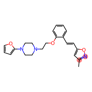 3-Methyl-5-[2-[2-[2-[4-(2-furanyl)-1-piperazinyl]ethoxy]phenyl]ethenyl]isoxazole