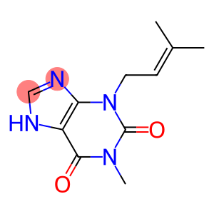 3-(3-Methyl-2-butenyl)-1-methylxanthine