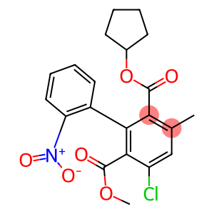 3-Methyl-5-chloro-6-methoxycarbonyl-2'-nitro-1,1'-biphenyl-2-carboxylic acid cyclopentyl ester