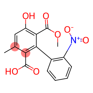 3-Methyl-5-hydroxy-2'-nitro-1,1'-biphenyl-2,6-dicarboxylic acid hydrogen 6-methyl ester