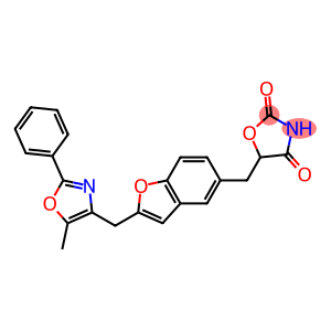 5-[[2-[[5-Methyl-2-phenyl-4-oxazolyl]methyl]benzofuran-5-yl]methyl]oxazolidine-2,4-dione