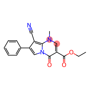 1-Methyl-4-oxo-7-phenyl-8-cyano-1,4-dihydropyrrolo[1,2-a]pyrimidine-3-carboxylic acid ethyl ester