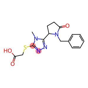 4-Methyl-5-(5-oxo-1-benzylpyrrolidin-2-yl)-3-(carboxymethyl)thio-4H-1,2,4-triazole