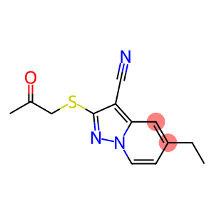 2-[[(Methylcarbonyl)methyl]thio]-5-ethyl-pyrazolo[1,5-a]pyridine-3-carbonitrile