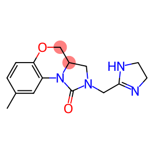 8-Methyl-2,3,3a,4-tetrahydro-2-[(1-imidazolin-2-yl)methyl]-1H-imidazo[5,1-c][1,4]benzoxazin-1-one