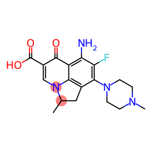 2-Methyl-6-amino-7-fluoro-8-(4-methylpiperazin-1-yl)-1,2-dihydro-5-oxo-5H-2a-azaacenaphthylene-4-carboxylic acid