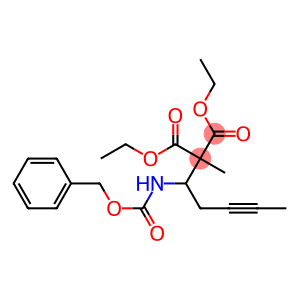 2-Methyl-2-[1-[(benzyloxycarbonyl)amino]-3-pentynyl]malonic acid diethyl ester