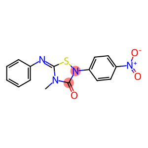 4-Methyl-2-(4-nitrophenyl)-5-(phenylimino)-4,5-dihydro-1,2,4-thiadiazol-3(2H)-one