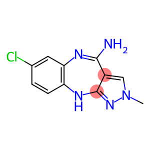 2-Methyl-7-chloro-4-amino 2,10-dihydropyrazolo[3,4-b][1,5]benzodiazepine