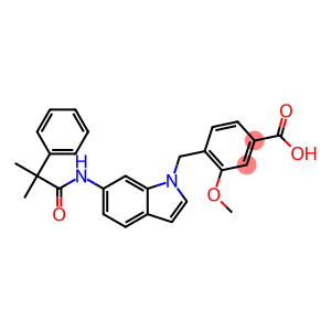 4-[6-[2-Methyl-2-phenylpropanoylamino]-1H-indol-1-ylmethyl]-3-methoxybenzoic acid