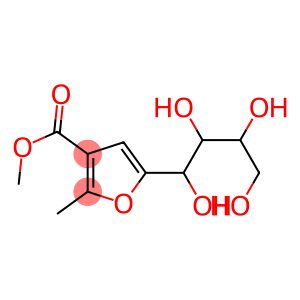 2-Methyl-5-(1,2,3,4-tetrahydroxybutyl)-3-furancarboxylic acid methyl ester