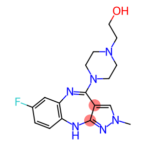 2-Methyl-4-(4-(2-hydroxyethyl)piperazin-1-yl)-7-fluoro-2,10-dihydropyrazolo[3,4-b][1,5]benzodiazepine