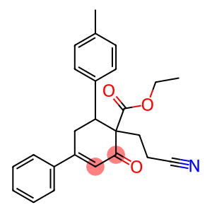 6-(4-Methylphenyl)-1-(2-cyanoethyl)-2-oxo-4-phenyl-3-cyclohexene-1-carboxylic acid ethyl ester