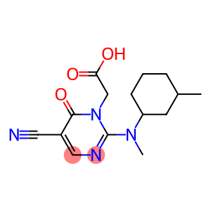 2-Methyl-4-cyclohexylmethylamino-5-cyano-6-oxopyrimidine-1(6H)-acetic acid