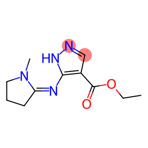 5-[(1-Methylpyrrolidin-2-ylidene)amino]-1H-pyrazole-4-carboxylic acid ethyl ester