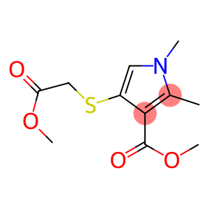 2-Methyl-4-[(methoxycarbonyl)methylthio]-1-methyl-1H-pyrrole-3-carboxylic acid methyl ester