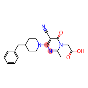 2-Methyl-4-(4-benzyl-1-piperidinyl)-5-cyano-6-oxopyrimidine-1(6H)-acetic acid