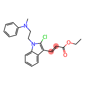 3-[1-[2-(Methylphenylamino)ethyl]-2-chloro-1H-indol-3-yl]propenoic acid ethyl ester