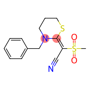 2-[(Methylsulfonyl)(cyano)methylene]-3-benzyl-3,4,5,6-tetrahydro-2H-1,3-thiazine