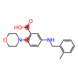 5-[(2-METHYLBENZYL)AMINO]-2-MORPHOLIN-4-YLBENZOIC ACID