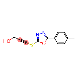 3-([5-(4-METHYLPHENYL)-1,3,4-OXADIAZOL-2-YL]THIO)PROP-2-YN-1-OL