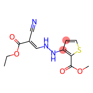 methyl 3-[2-(2-cyano-3-ethoxy-3-oxoprop-1-enyl)hydrazino]thiophene-2-carboxylate