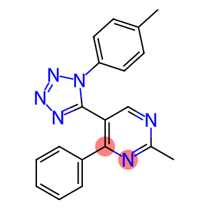 2-methyl-5-[1-(4-methylphenyl)-1H-1,2,3,4-tetraazol-5-yl]-4-phenylpyrimidine