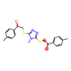 2-[(4-methyl-5-{[2-(4-methylphenyl)-2-oxoethyl]thio}-4H-1,2,4-triazol-3-yl)thio]-1-(4-methylphenyl)ethan-1-one