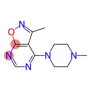 3-methyl-4-(4-methylpiperazino)isoxazolo[5,4-d]pyrimidine