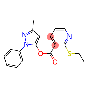 3-methyl-1-phenyl-1H-pyrazol-5-yl 2-(ethylthio)nicotinate