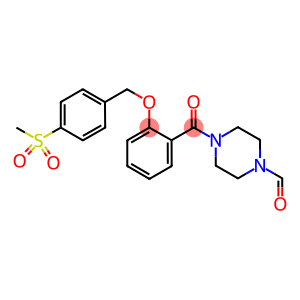 4-[2-(4-(METHYLSULPHONYL)BENZYLOXY)BENZOYL]PIPERAZINE-1-CARBOXALDEHYDE